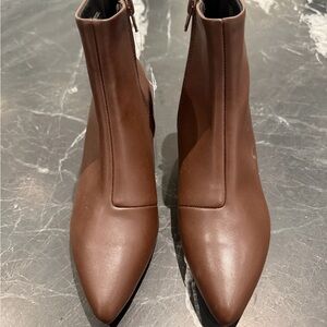 Chocolate Brown Kitten Heel Bootie
